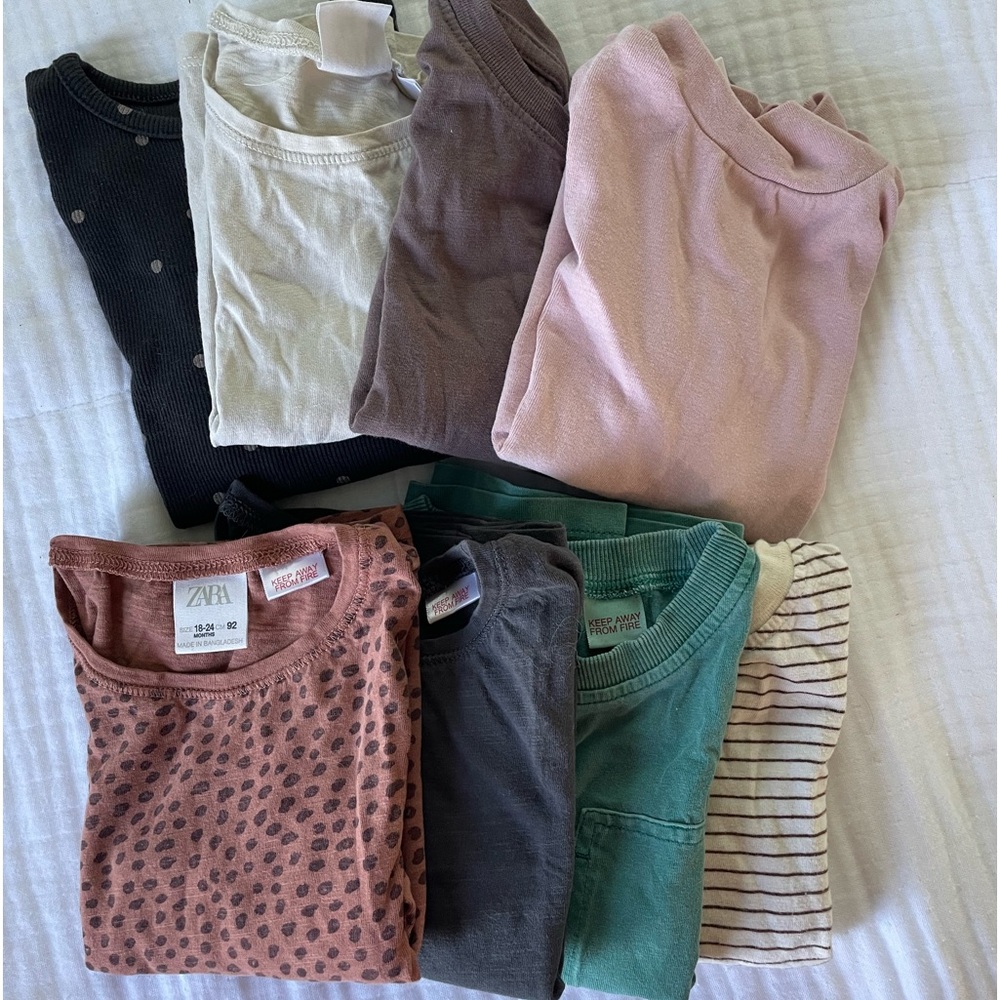 ZARA Girls’ Long Sleeve T-Shirt Bundle
